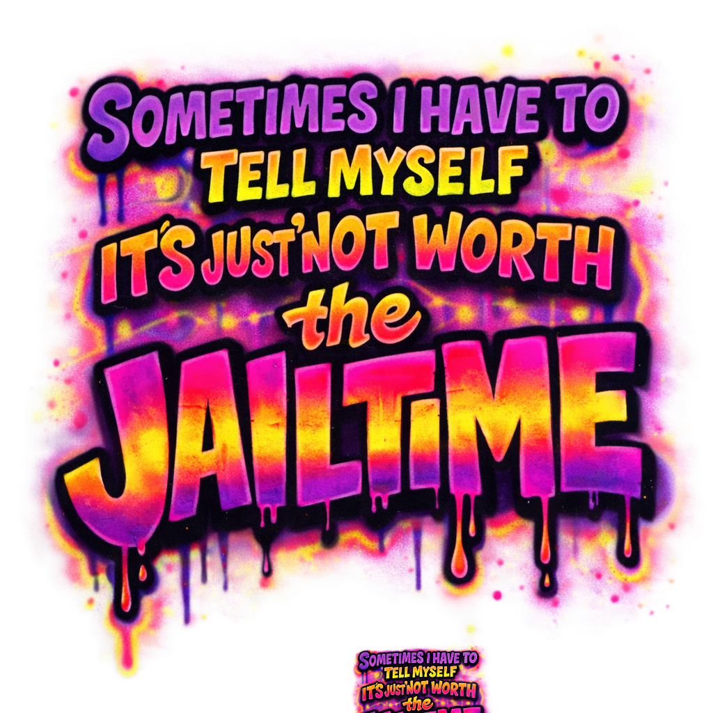It's Just Not Worth the Jail Time Funny Quote Sticker