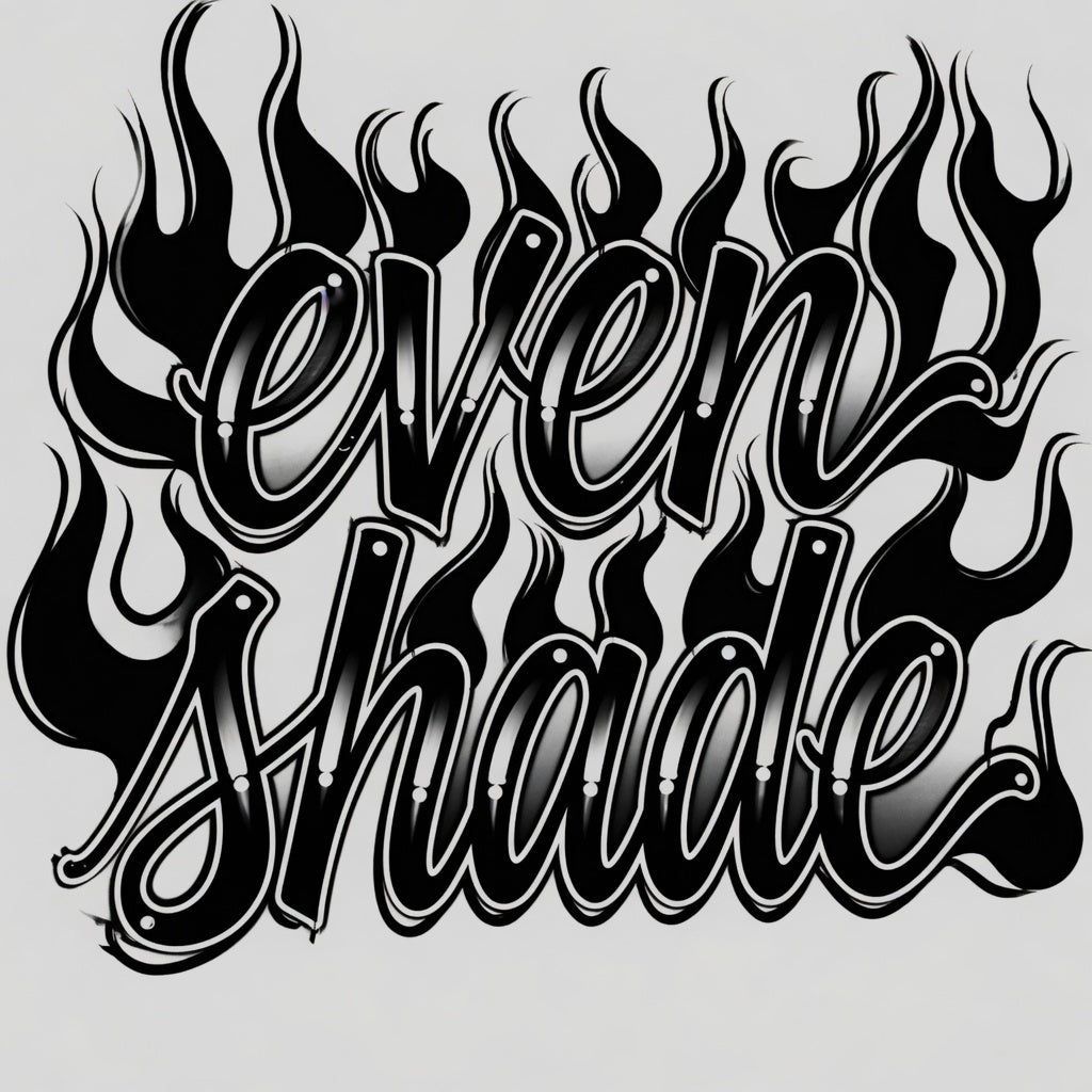 Evenshade Flames Graphic Hoodie – Black & White