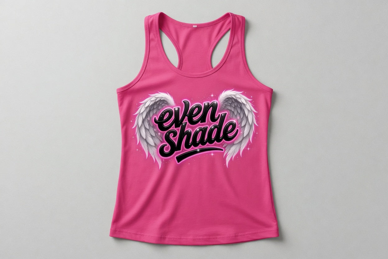 Even Shade Angel Wings Women's Racerback Tank Top – Pink